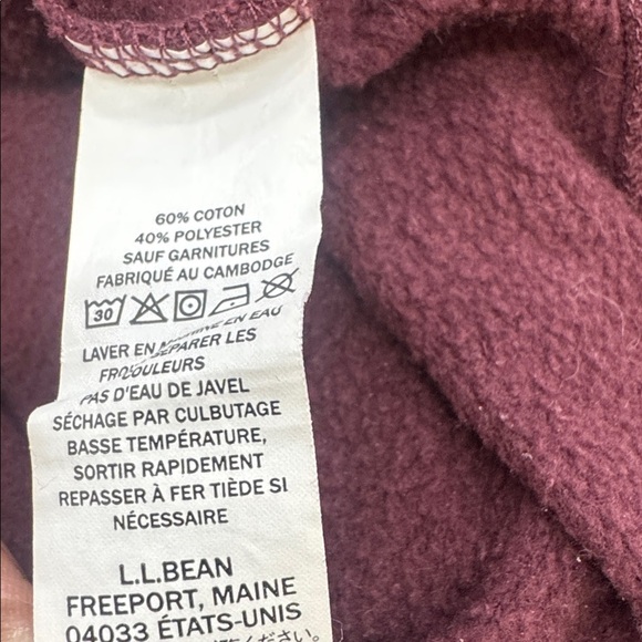 L.L.Bean since 1912 Spell out Logo Sweatshirt Hoodie Size SM Outdoor Camp - Picture 6 of 8
